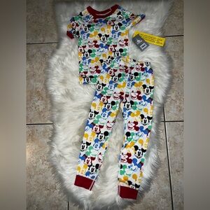 Disney Red and Yellow Mickey Mouse Pajamas unisex size 5
